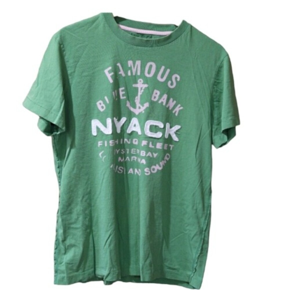 LOGG by H&M Green Graphic T-shirt – Nyack Fishing Design Medium